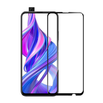 Picasee ochronne szkło hartowane 3D z ramką do Honor 9X Pro - czarne