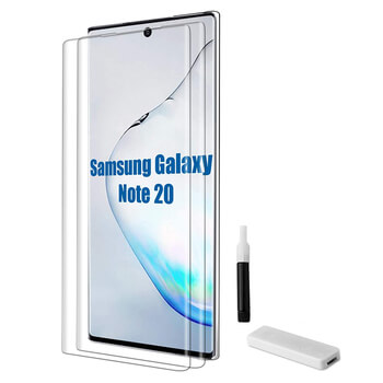 3x Picasee Zakrzywione szkło ochronne 3D UV do Samsung Galaxy Note 20 - 2+1 gratis