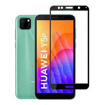 Picasee ochronne szkło hartowane 3D z ramką do Huawei Y5P - czarne