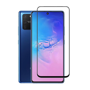 Picasee ochronne szkło hartowane 3D z ramką do Samsung Galaxy S10 Lite - czarne