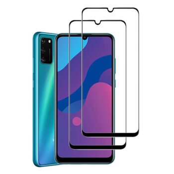 3x Picasee ochronne szkło hartowane 3D z ramką do Honor 9A - czarne – 2+1 gratis