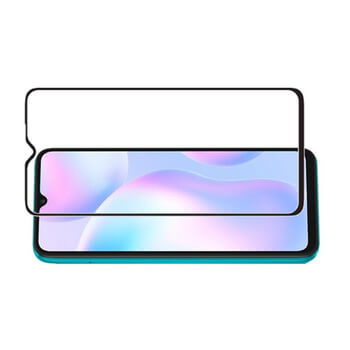 3x Picasee ochronne szkło hartowane 3D z ramką do Xiaomi Redmi 9A - czarne – 2+1 gratis