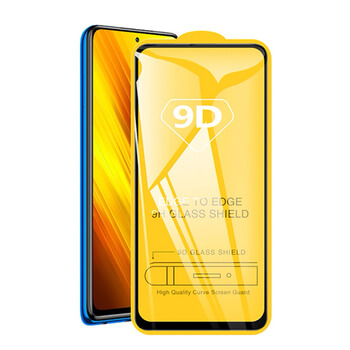 3x Picasee ochronne szkło hartowane 3D z ramką do Xiaomi Poco X3 - czarne – 2+1 gratis