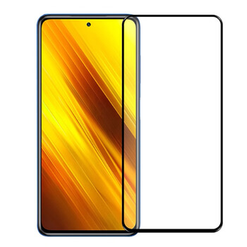 3x Picasee ochronne szkło hartowane 3D z ramką do Xiaomi Poco X3 - czarne – 2+1 gratis