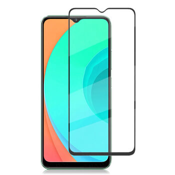 3x Picasee ochronne szkło hartowane 3D z ramką do Realme C3 - czarne – 2+1 gratis