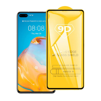 Picasee ochronne szkło hartowane 3D z ramką do Huawei P40 - czarne