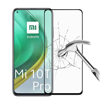 3x Picasee ochronne szkło hartowane 3D z ramką do Xiaomi Mi 10T Pro - czarne – 2+1 gratis