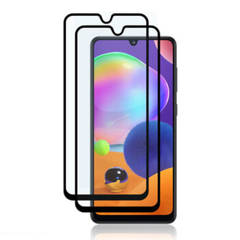 Picasee ochronne szkło hartowane 3D z ramką do Samsung Galaxy A31 A315F - czarne