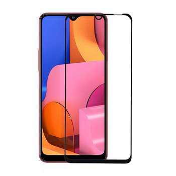 3x Picasee ochronne szkło hartowane 3D z ramką do Samsung Galaxy A20s - czarne – 2+1 gratis