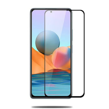 3x Picasee ochronne szkło hartowane 3D z ramką do Xiaomi Redmi Note 10 - czarne – 2+1 gratis