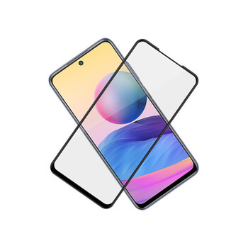3x Picasee ochronne szkło hartowane 3D z ramką do Xiaomi Redmi Note 10 5G - czarne – 2+1 gratis