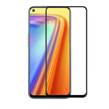 Picasee ochronne szkło hartowane 3D z ramką do Realme 7 - czarne