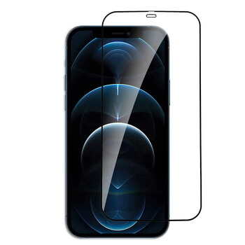 Szkło hartowane 3D z ramką do Apple iPhone 12 - czarne