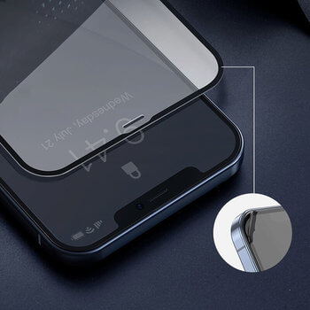 Picasee ochronne szkło hartowane 3D z ramką do Apple iPhone 13 - czarne