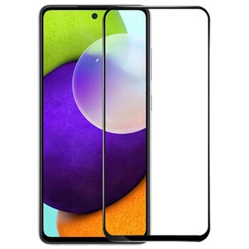 Picasee ochronne szkło hartowane 3D z ramką do Samsung Galaxy A52 5G A525F - czarne