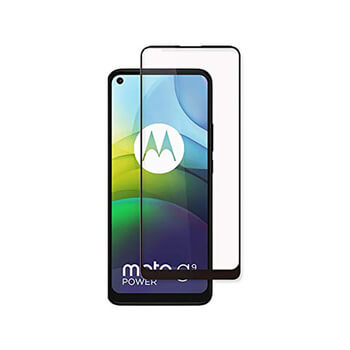 Szkło hartowane 3D z ramką do Motorola Moto G9 Power - czarne