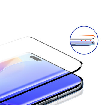 3x Picasee zakrzywione szkło ochronne 3D do Huawei Nova 9 - czarne 2+1 gratis