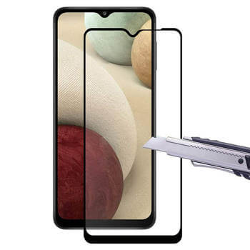 3x Picasee ochronne szkło hartowane 3D z ramką do Samsung Galaxy A03s A037G - czarne – 2+1 gratis