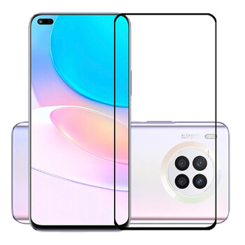 3x Picasee ochronne szkło hartowane 3D z ramką do Huawei Nova 8i - czarne – 2+1 gratis