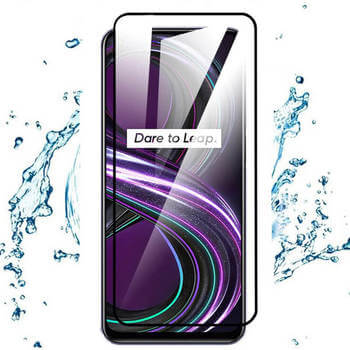 Picasee ochronne szkło hartowane 3D z ramką do Realme 8i - czarne