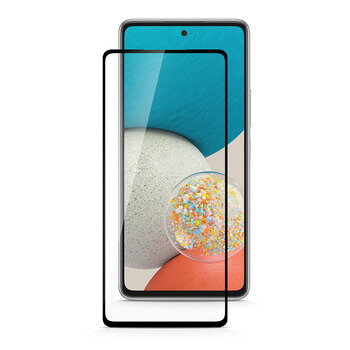 Picasee ochronne szkło hartowane 3D z ramką do Samsung Galaxy M53 5G - czarne