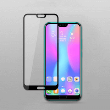 Picasee ochronne szkło hartowane 3D z ramką do Honor 10 - czarne