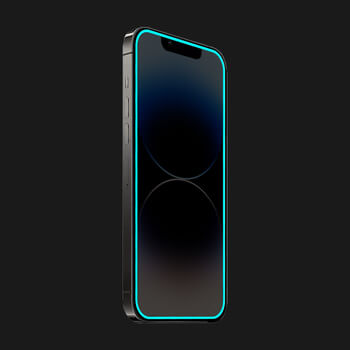 3x Picasee Ochronne szkło hartowane z rozbłyskującą w ciemności ramką do Apple iPhone 12 - Niebieski