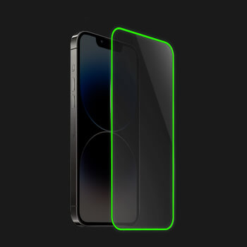 Ochronne szkło hartowane z rozbłyskującą w ciemności ramką do Apple iPhone 7 - Zielona
