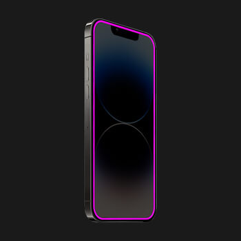 Picasee Ochronne szkło hartowane z rozbłyskującą w ciemności ramką do Xiaomi Redmi Note 7 - Różowa