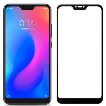 3x Picasee ochronne szkło hartowane 3D z ramką do Xiaomi Mi 8 Lite - czarne – 2+1 gratis