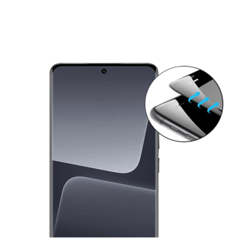 Picasee ochronne szkło hartowane 3D z ramką do Xiaomi 13T Pro - czarne