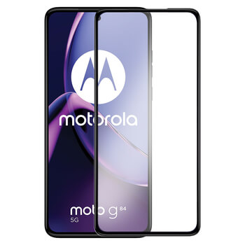 Picasee ochronne szkło hartowane 3D z ramką do Motorola Moto G84 5G - czarne