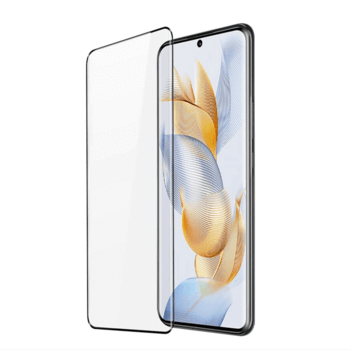 Picasee ochronne szkło hartowane 3D z ramką do Honor 90 Lite 5G - czarne