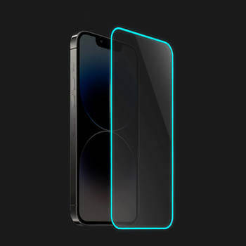 Picasee Ochronne szkło hartowane z rozbłyskującą w ciemności ramką do Xiaomi Redmi 7 - Niebieski