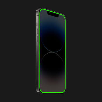 3x Picasee Ochronne szkło hartowane z rozbłyskującą w ciemności ramką do Xiaomi Redmi 7 - Zielona