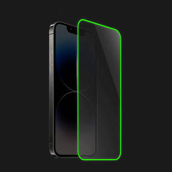 3x Ochronne szkło hartowane z rozbłyskującą w ciemności ramką do Xiaomi Poco F2 Pro - Zielona