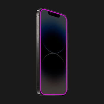 Picasee Ochronne szkło hartowane z rozbłyskującą w ciemności ramką do Samsung Galaxy A70 A705F - Różowa