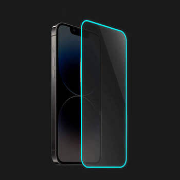 3x Ochronne szkło hartowane z rozbłyskującą w ciemności ramką do Samsung Galaxy A40 A405F - Niebieski
