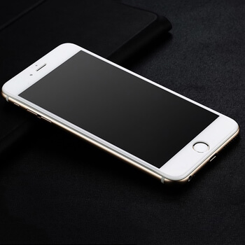 Picasee ochronne szkło hartowane 3D z ramką do Apple iPhone 6/6S - białe