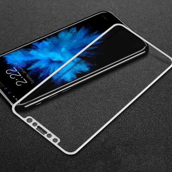 Picasee ochronne szkło hartowane 3D z ramką do Apple iPhone X/XS - białe