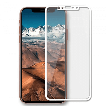 Szkło hartowane 3D z ramką do Apple iPhone X/XS - białe