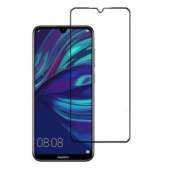 3x Picasee ochronne szkło hartowane 3D z ramką do Huawei Y7 2019 - czarne – 2+1 gratis