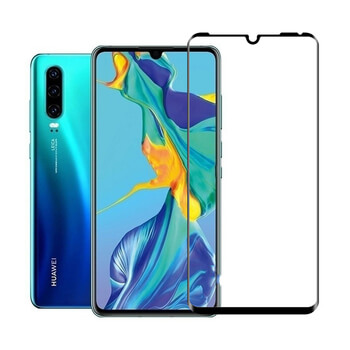 Picasee ochronne szkło hartowane 3D z ramką do Huawei P30 - czarne