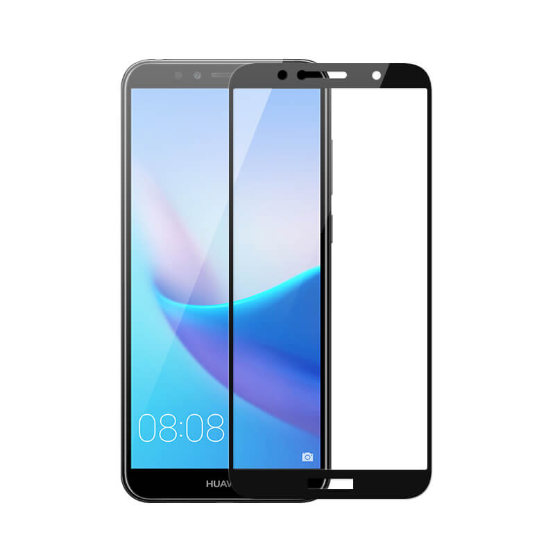 Picasee ochronne szkło hartowane 3D z ramką do Huawei Y6 Prime 2018 - czarne