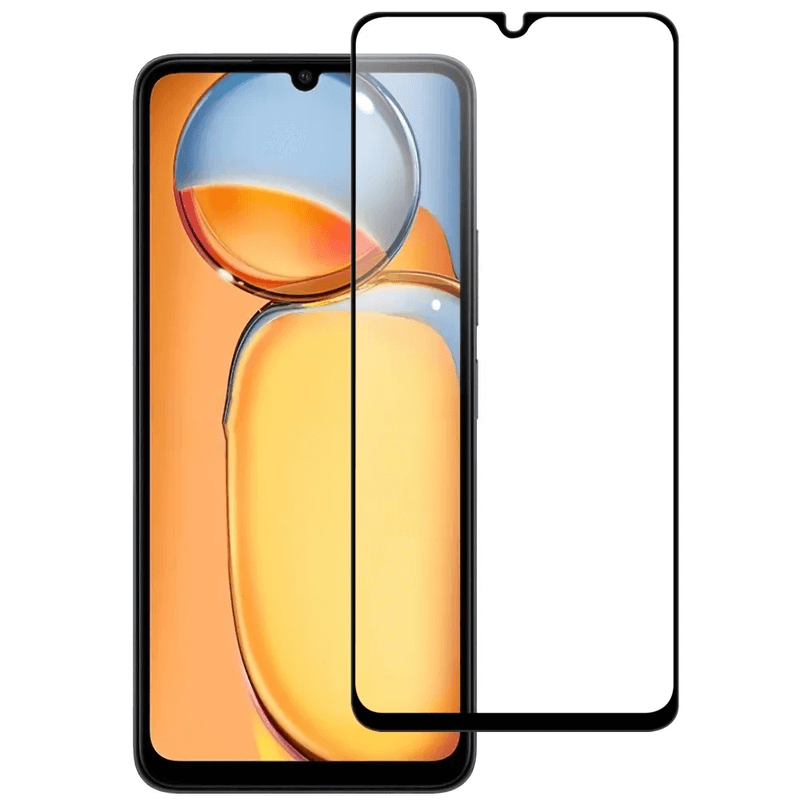 3x Picasee ochronne szkło hartowane 3D z ramką do Xiaomi Redmi 13C 4G - czarne – 2+1 gratis