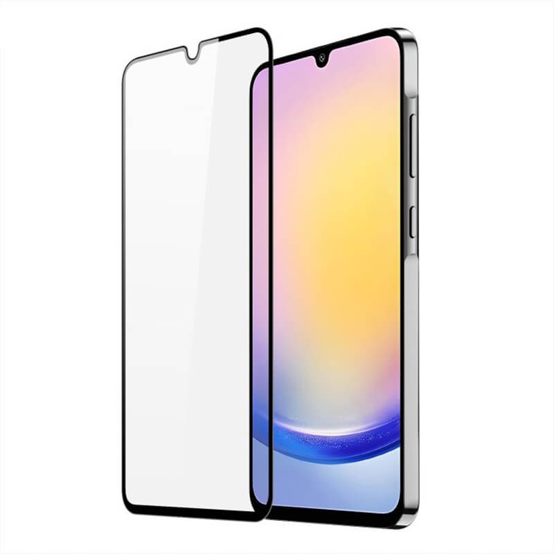 3x Picasee ochronne szkło hartowane 3D z ramką do Samsung Galaxy A25 A256B 5G - czarne – 2+1 gratis