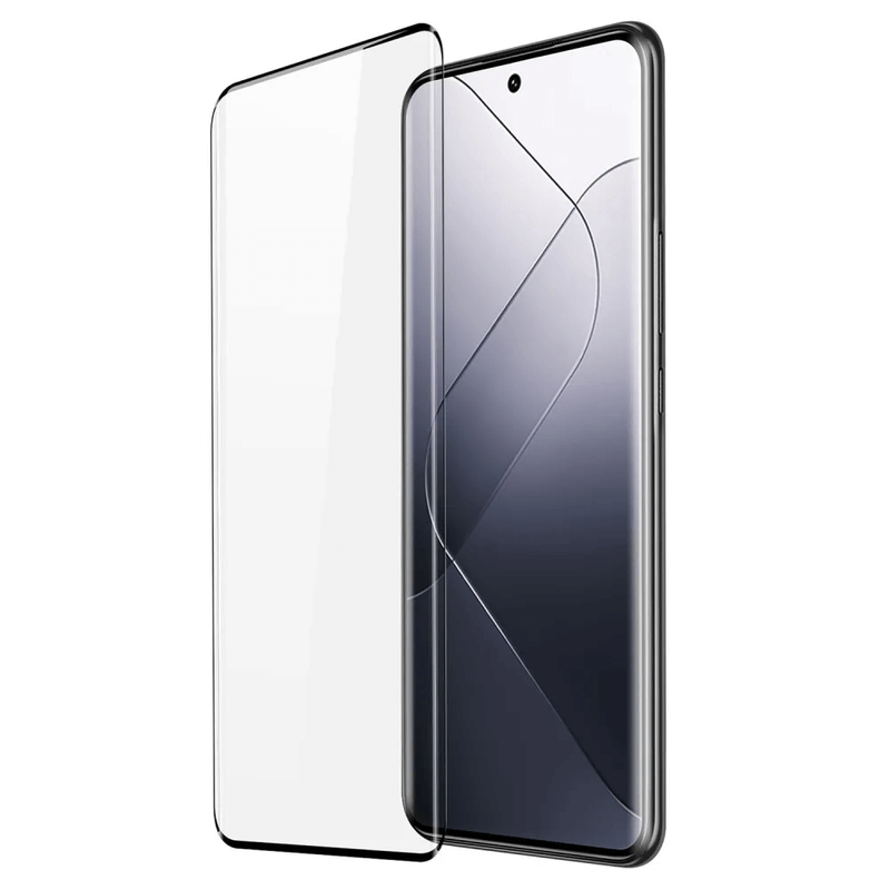 3x Picasee ochronne szkło hartowane 3D z ramką do Xiaomi 14 Ultra - czarne – 2+1 gratis