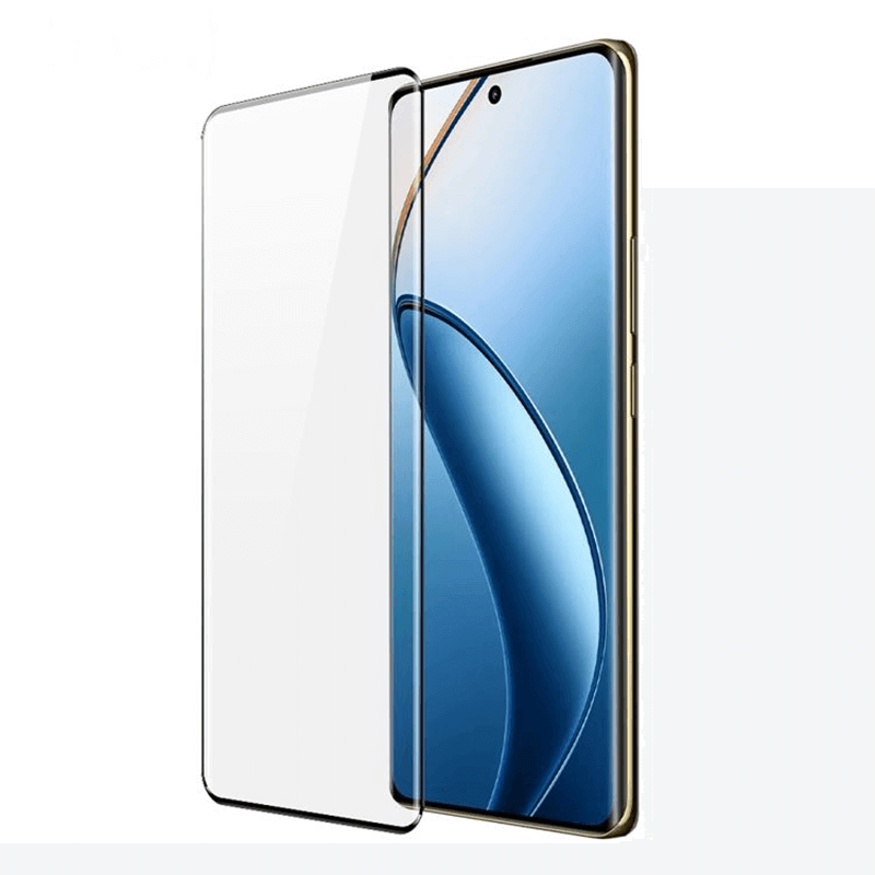 3x Picasee zakrzywione szkło ochronne 3D do Realme 12 Pro 5G - czarne 2+1 gratis